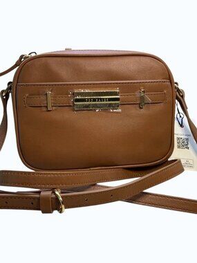 TED BAKER LONDON tan leather cross body bag gold